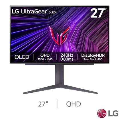 LG UltraGear 27 Inch QHD 240Hz OLED Gaming Monitor