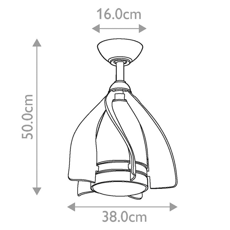 Elstead Terna 38cm Fan - Oil Brushed Bronze