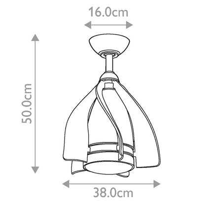 Elstead Terna 38cm Fan - Brushed Nickel