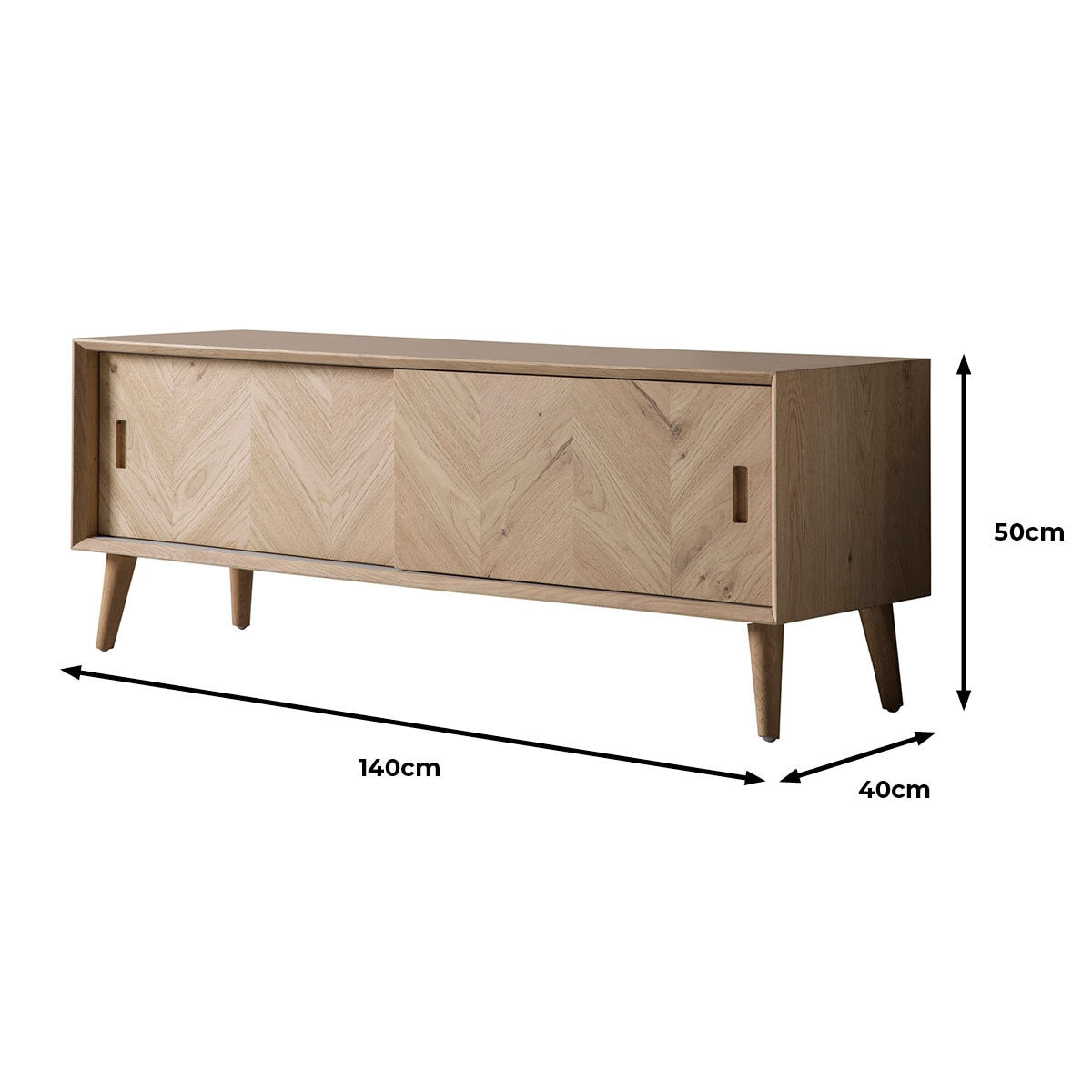 Gallery Milano Oak Entertainment Unit for TVs up to 55 Inch TV Stand