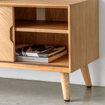 Gallery Milano Oak Entertainment Unit for TVs up to 55 Inch TV Stand