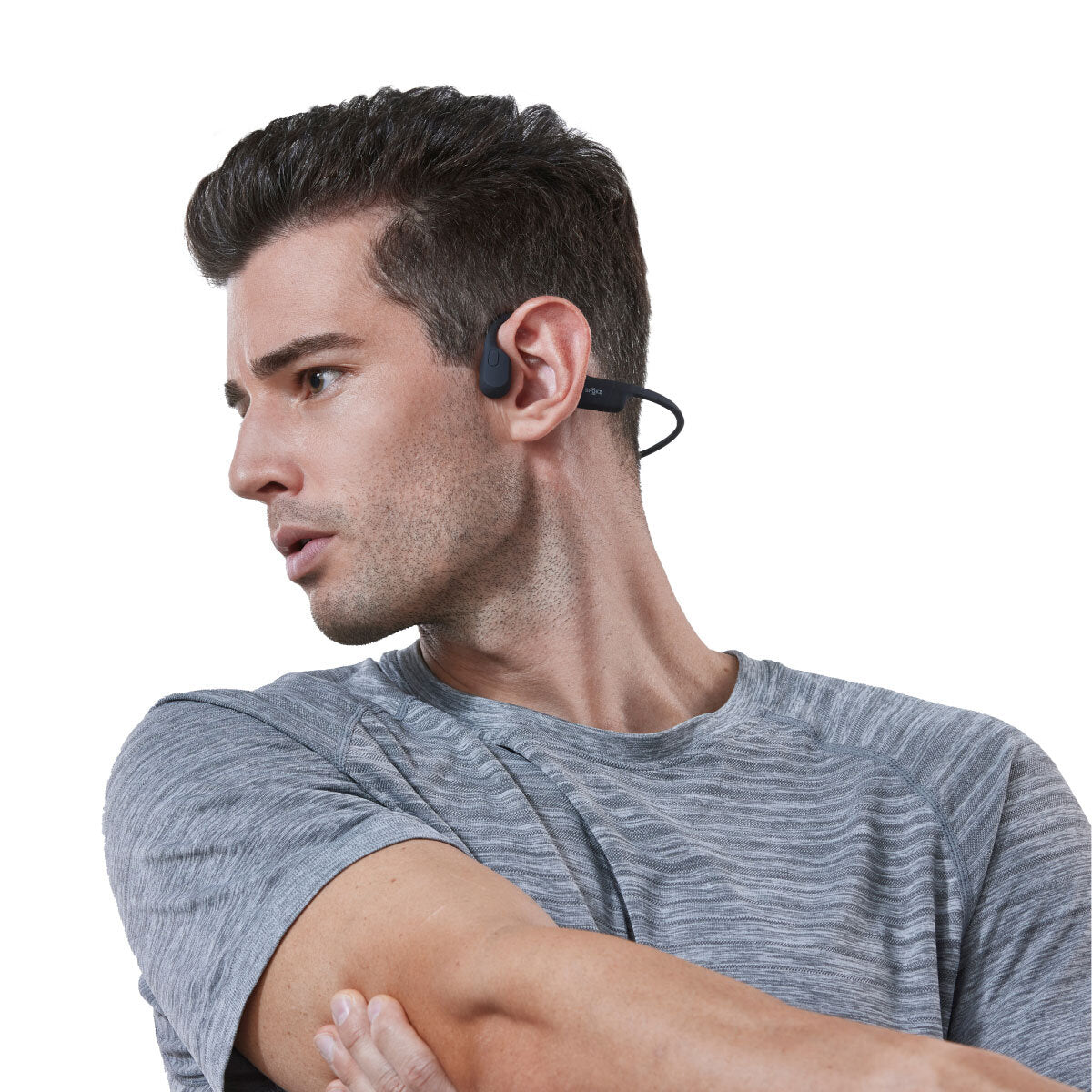 Shokz Open Run SE Bone Conduction Headphones in Comet Grey