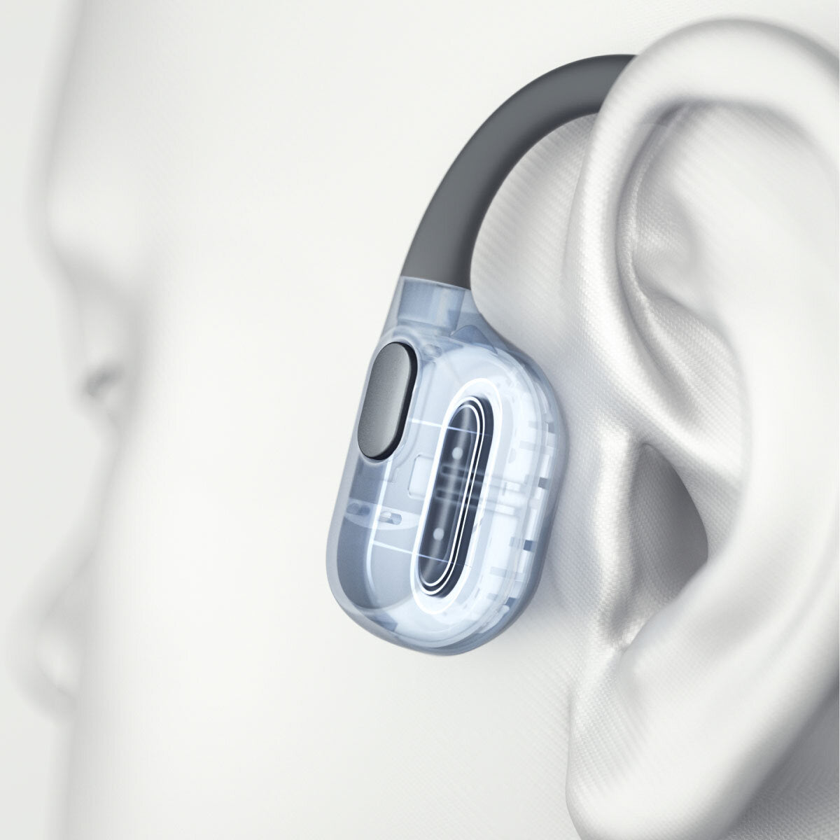 Shokz Open Run SE Bone Conduction Headphones in Comet Grey