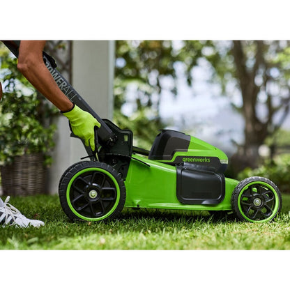 Greenworks 48V 46cm Self-Propelled Cordless Lawnmower with 2x Battery & Charger