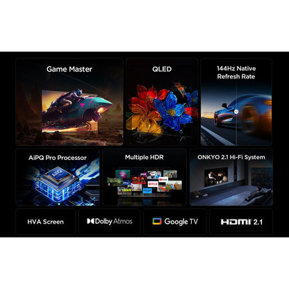 TCL 65P8K-UK 65 Inch QLED 4K Ultra HD Google Smart TV