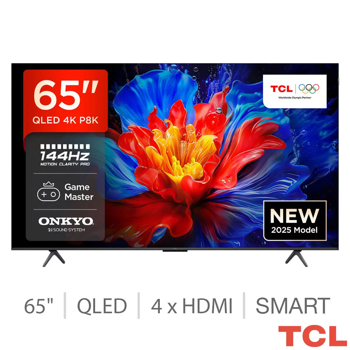 TCL 65P8K-UK 65 Inch QLED TV 5-Year Warranty