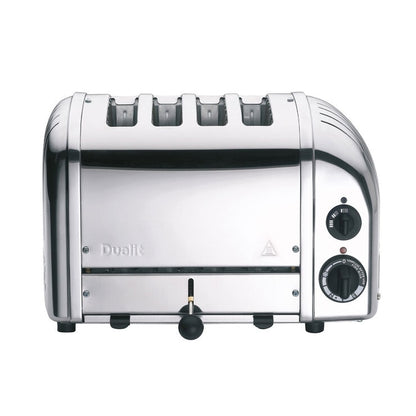 Dualit Classic 4 Slot Toaster With Sandwich Cage, Polished Stainless Steel 40590