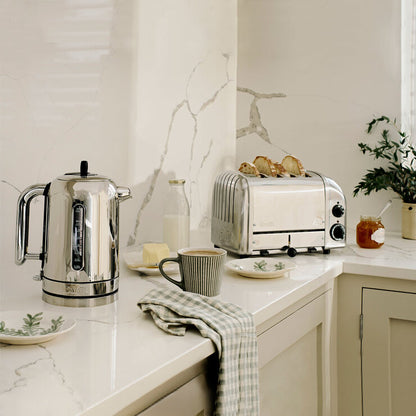 Dualit Classic 4 Slot Toaster With Sandwich Cage, Polished Stainless Steel 40590
