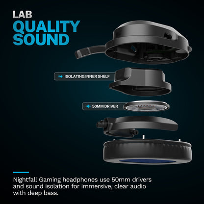JLab Nightfall Gaming Headset Wireless Black