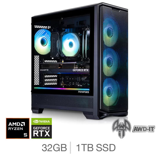 AWD-IT Phantom 5 AMD Ryzen 5 32GB RAM 1TB SSD NVIDIA GeForce RTX 5080 Gaming PC