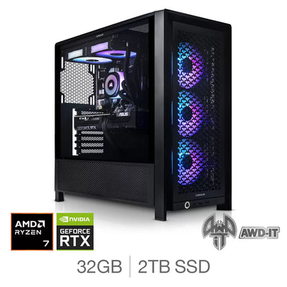 AWD-IT Frame 7 AMD Ryzen 7 32GB RAM 2TB SSD NVIDIA GeForce RTX 5080 Gaming PC