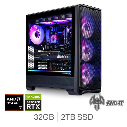 AWD-IT Phantom 7 AMD Ryzen 7 32GB RAM 2TB SSD NVIDIA GeForce RTX 5080 Gaming PC
