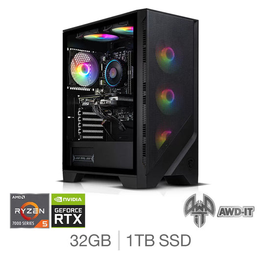 AWD-IT Forge 5 AMD Ryzen 5 32GB RAM 1TB SSD NVIDIA GeForce RTX 5070 Gaming PC