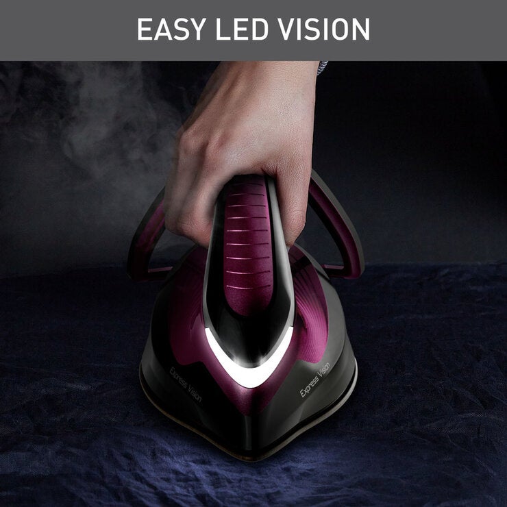 Tefal SV8154G0 Express Vision Steam Generator Iron in Black & Purple