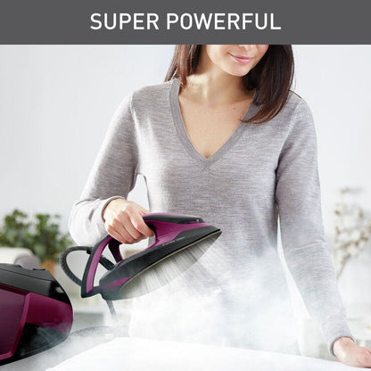 Tefal SV8154G0 Express Vision Steam Generator Iron in Black & Purple