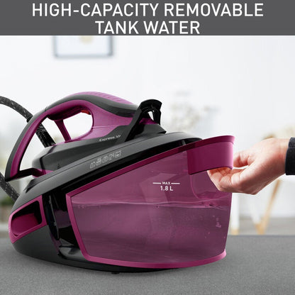 Tefal SV8154G0 Express Vision Steam Generator Iron in Black & Purple