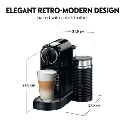 Nespresso by De'Longhi Citiz Capsule Coffee Machine & Aeroccino Milk Frother