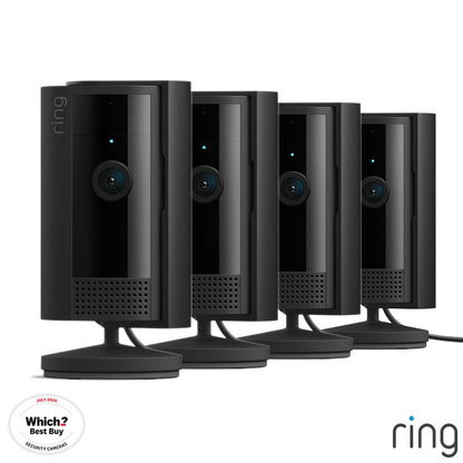 Ring Wired Indoor Camera 4 Pack in Black