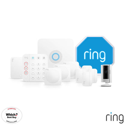 Ring 12pc Alarm Starter Kit Including Outdoor Siren with Indoor Camera