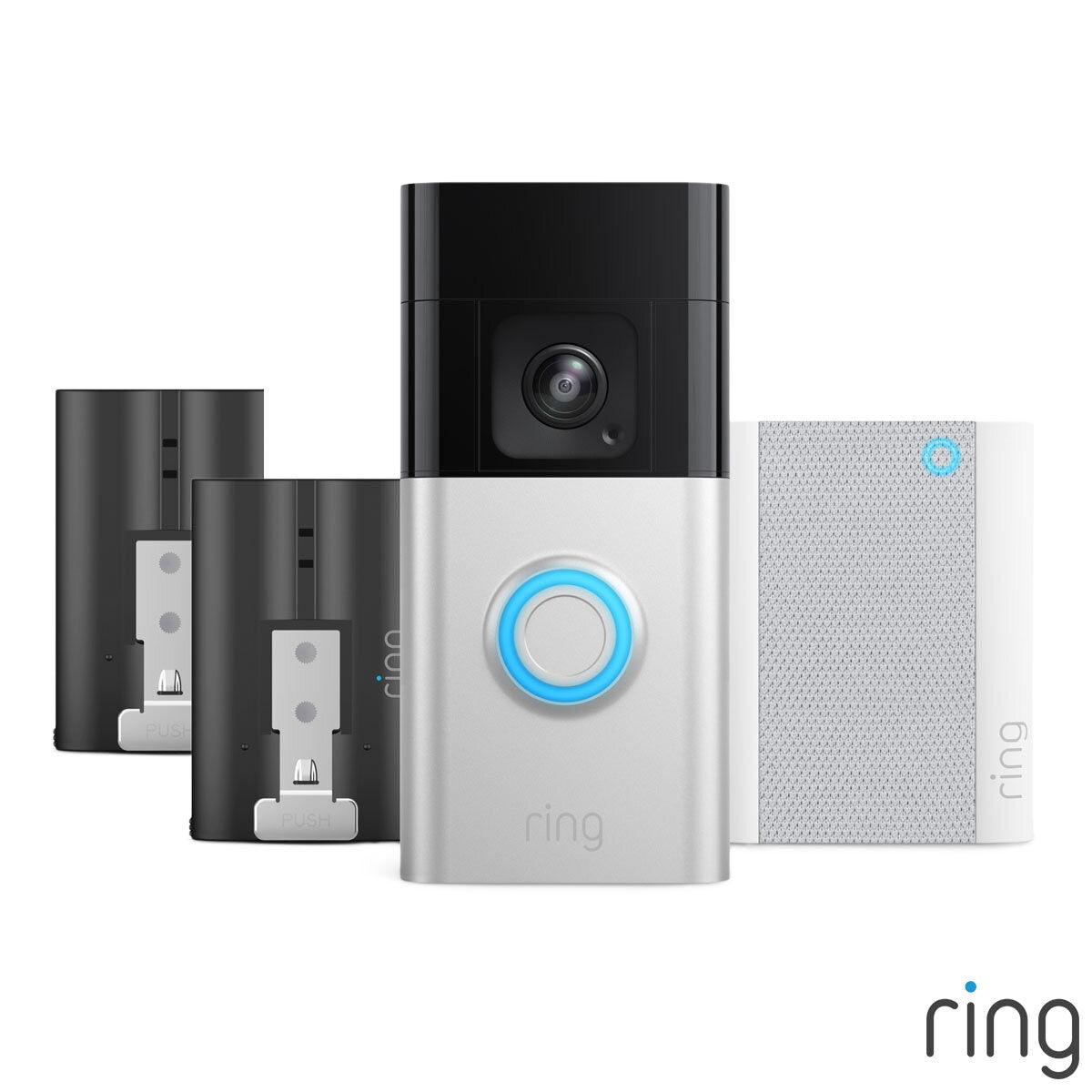 Ring Battery Video Doorbell Pro with Chime (2nd Gen) & Additional Battery Pack