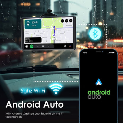 Rexing Wireless Multimedia Receiver CPDuo-7 - CarPlay + Android Auto + Dash Cam