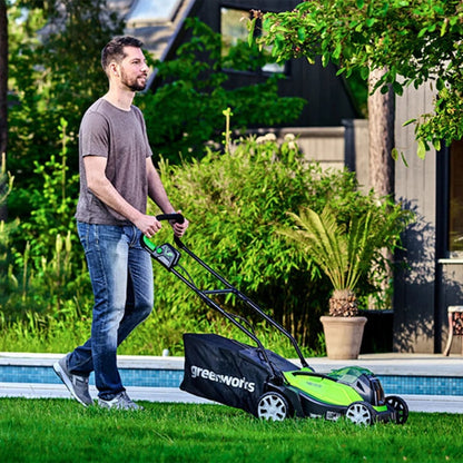 Greenworks 48V 36cm Cordless Lawn Mower & 24V 25cm Line Trimmer Bundle