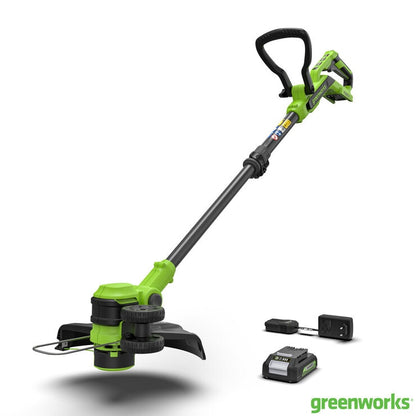 Greenworks 24V 30cm Cordless Brushless Line Trimmer 24V (2Ah) Battery & Charger