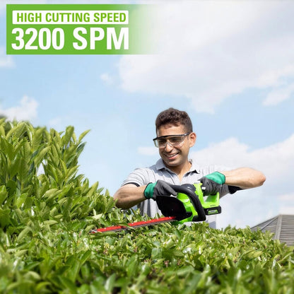 Greenworks 24V 61cm Cordless Brushless Hedge Trimmer with Battery & Charger