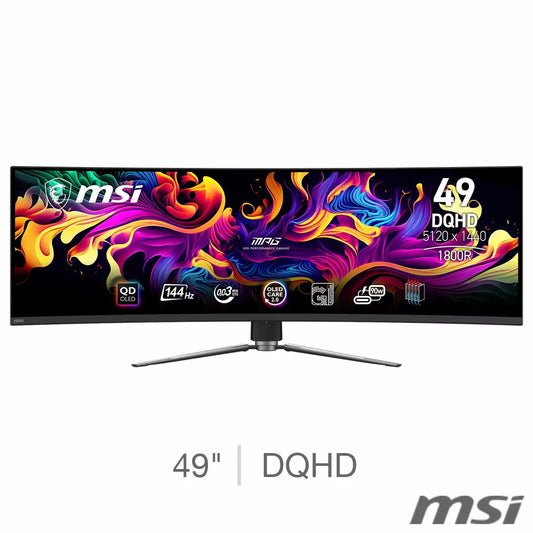 MSI MPG 491CQP DQHD 144Hz QD-OLED Curved Gaming Monitor
