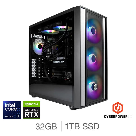 CyberPower Intel Core Ultra 7 32GB RAM 1TB SSD NVIDIA GF RTX 5070 Ti Gaming PC