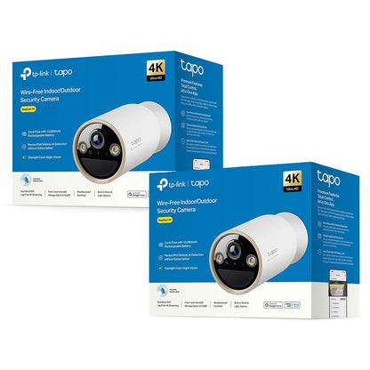 TP-Link Tapo C460 4K 8MP Battery Powered Outdoor Security Camera - 2 Pack