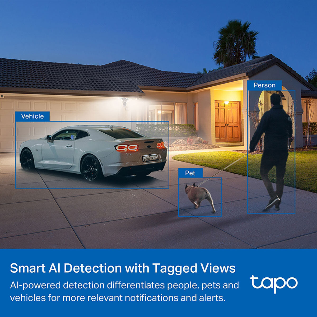 TP-Link Tapo C720 2K 4MP Smart Floodlight Security Camera - 2 Pack