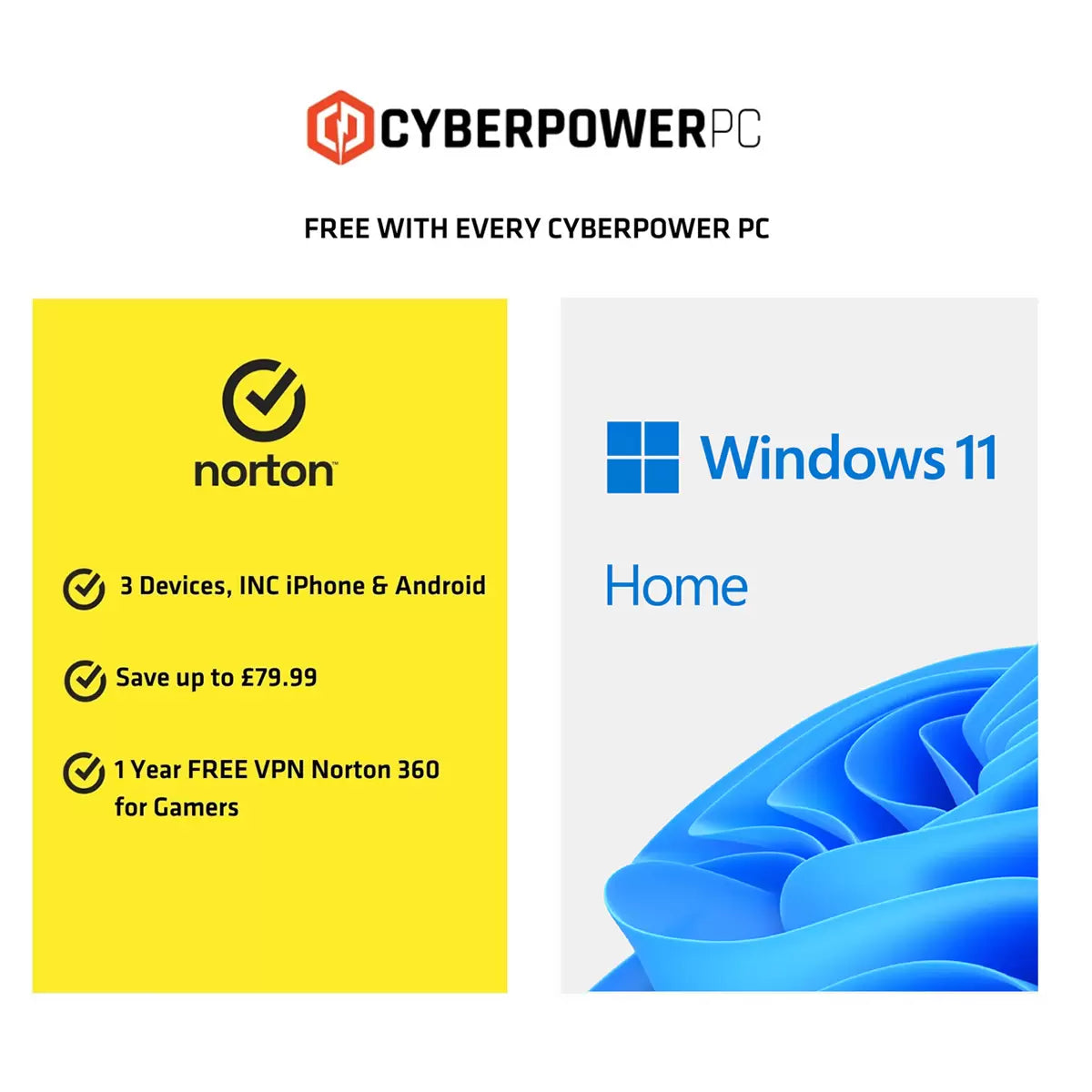 CyberPower AMD Ryzen 5 16GB RAM 1TB SSD NVIDIA GeForce RTX 5060 Desktop Bundle