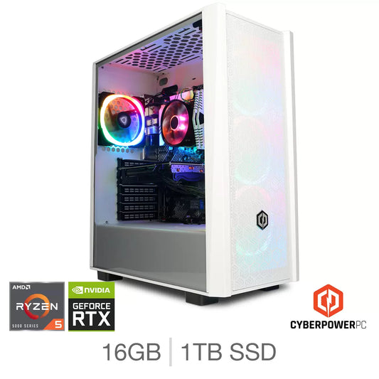 CyberPower AMD Ryzen 5 16GB RAM 1TB SSD NVIDIA GeForce RTX 5060 Gaming Desktop