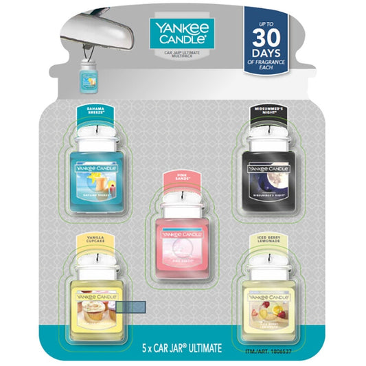 Yankee Candle Car Jar Ultimate Air Freshener Variety Pack of 5