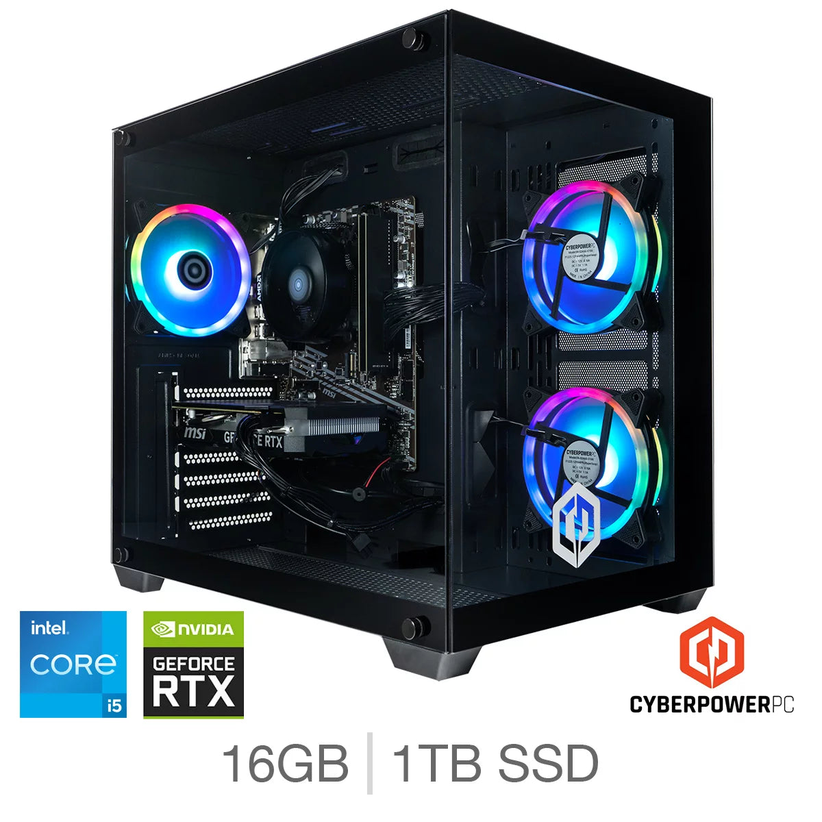 CyberPower Intel Core i5 16GB RAM 1TB SSD NVIDIA GeForce RTX 5060 Ti Gaming PC