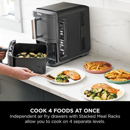 Ninja Double Stack 9.5L Air Fryer with Smart Cook System, SL451UK