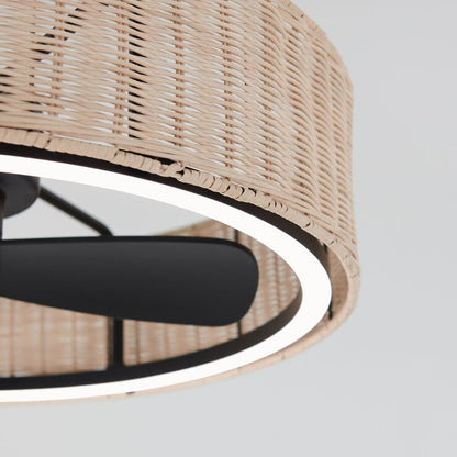 Artika Kalani 24 Inch (61cm) Rattan Fan Light with Remote Control