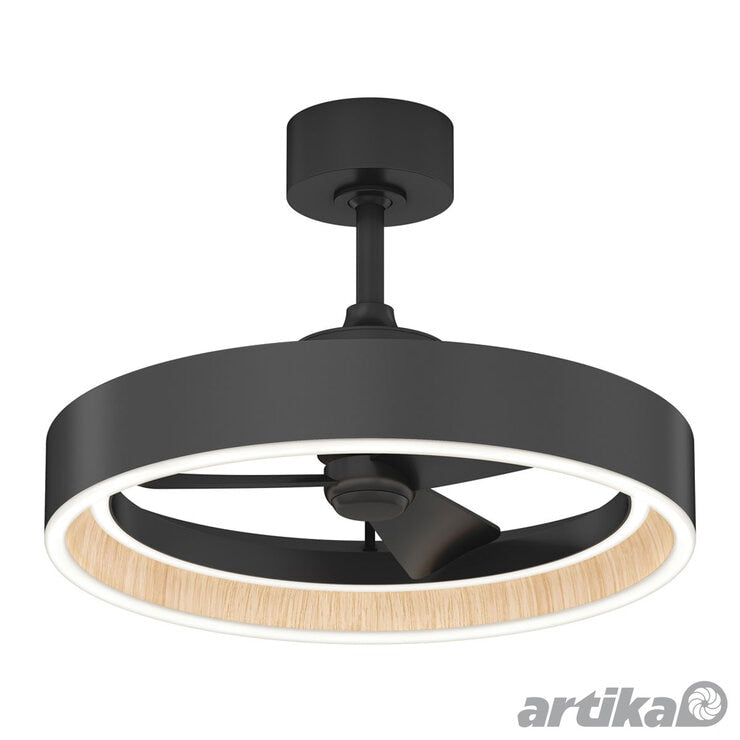 Artika Alton 24 Inch (61cm) Wood Accent Fan Light with Remote Control