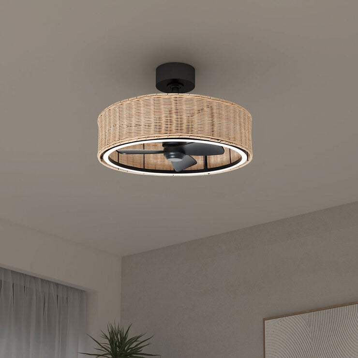 Artika Kalani 24 Inch (61cm) Rattan Fan Light with Remote Control