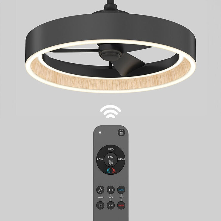 Artika Alton 24 Inch (61cm) Wood Accent Fan Light with Remote Control