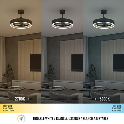 Artika Alton 24 Inch (61cm) Wood Accent Fan Light with Remote Control