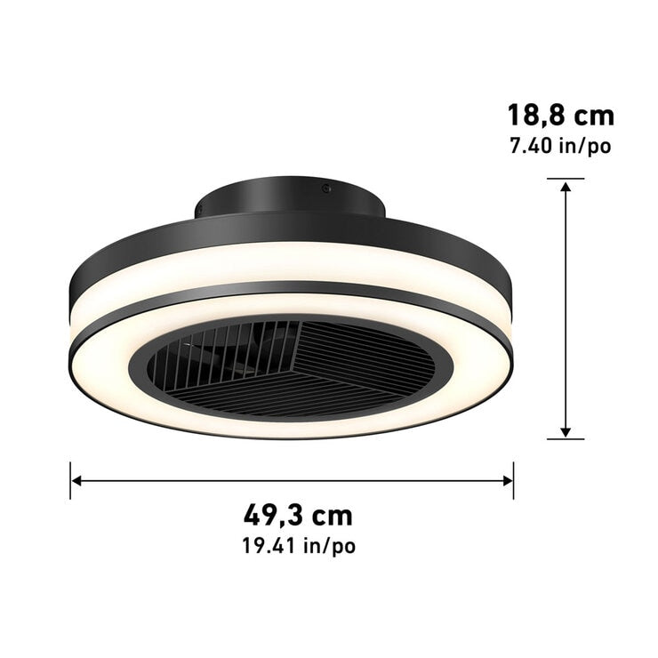 Artika Elton 19 Inch (43cm) Fan Light with Remote Control