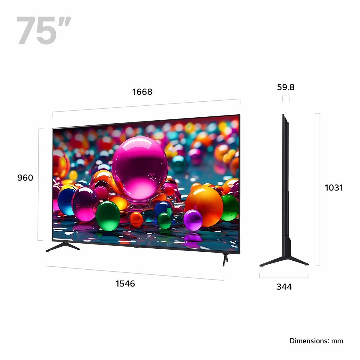 LG 75UA75006LA 75 Inch 4K Ultra HD Smart TV