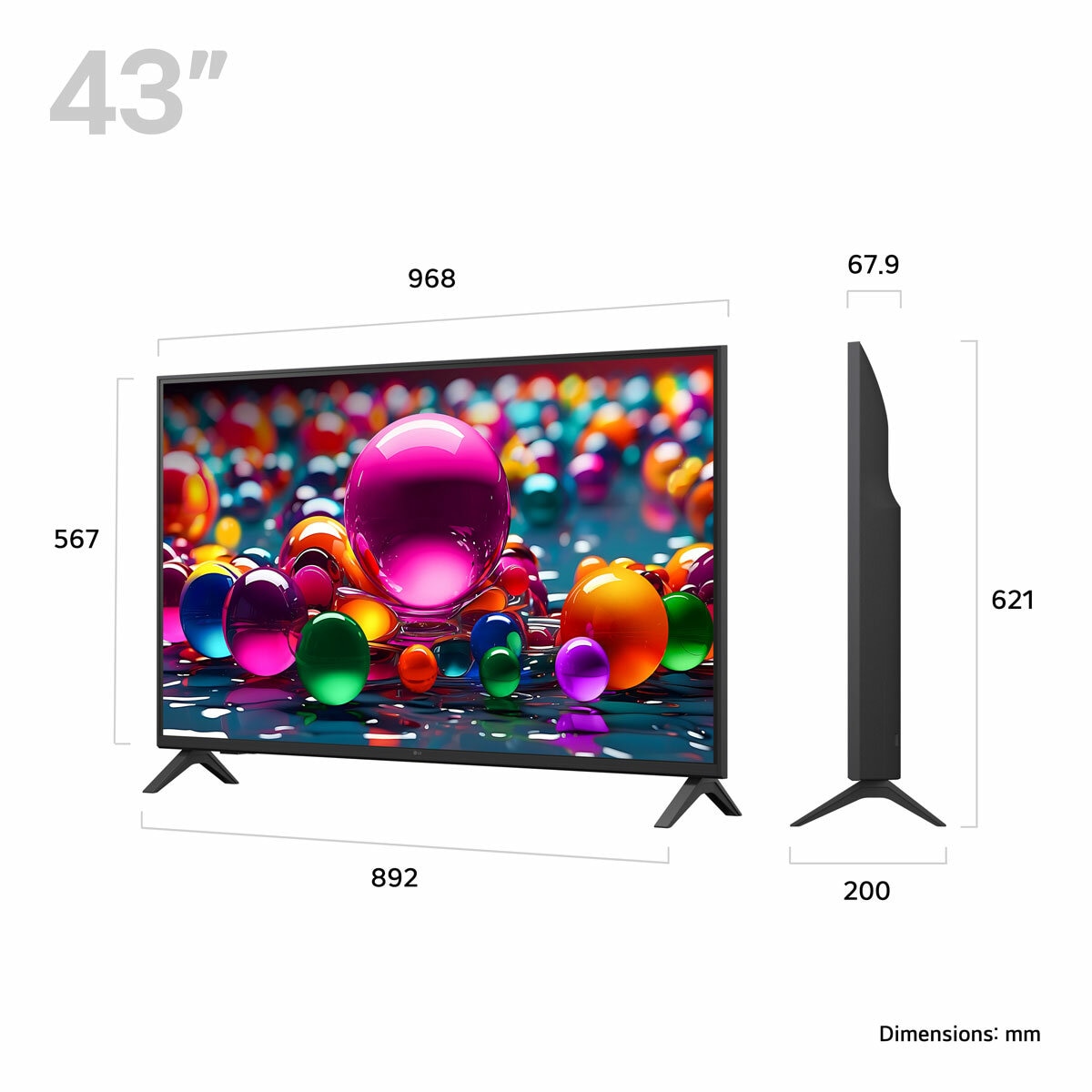 LG 43UA75006LA 43 Inch 4K Ultra HD Smart TV