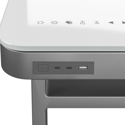 Tresanti Aurora Power Adjustable Height Desk with LED Lights