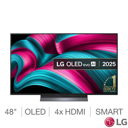 LG 48 Inch OLED 4K Ultra HD Smart TV, Dolby Vision, AI Sound Pro, OLED48C55LA