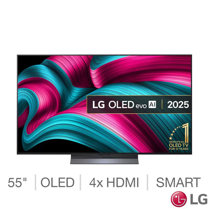 LG 55 Inch OLED 4K Ultra HD Smart TV, AI Sound Pro, AI Processor OLED55C55LA.AEK