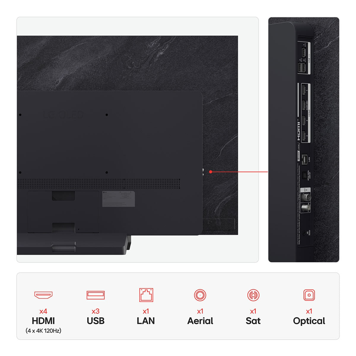 LG 55 Inch OLED 4K Ultra HD Smart TV, AI Sound Pro, AI Processor OLED55C55LA.AEK