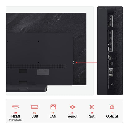 LG 55 Inch OLED 4K Ultra HD Smart TV, AI Sound Pro, AI Processor OLED55C55LA.AEK